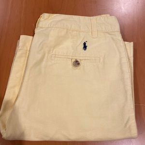 Polo Ralph Lauren dressy short, Boys size 14, Yellow color, 100% cotton.
